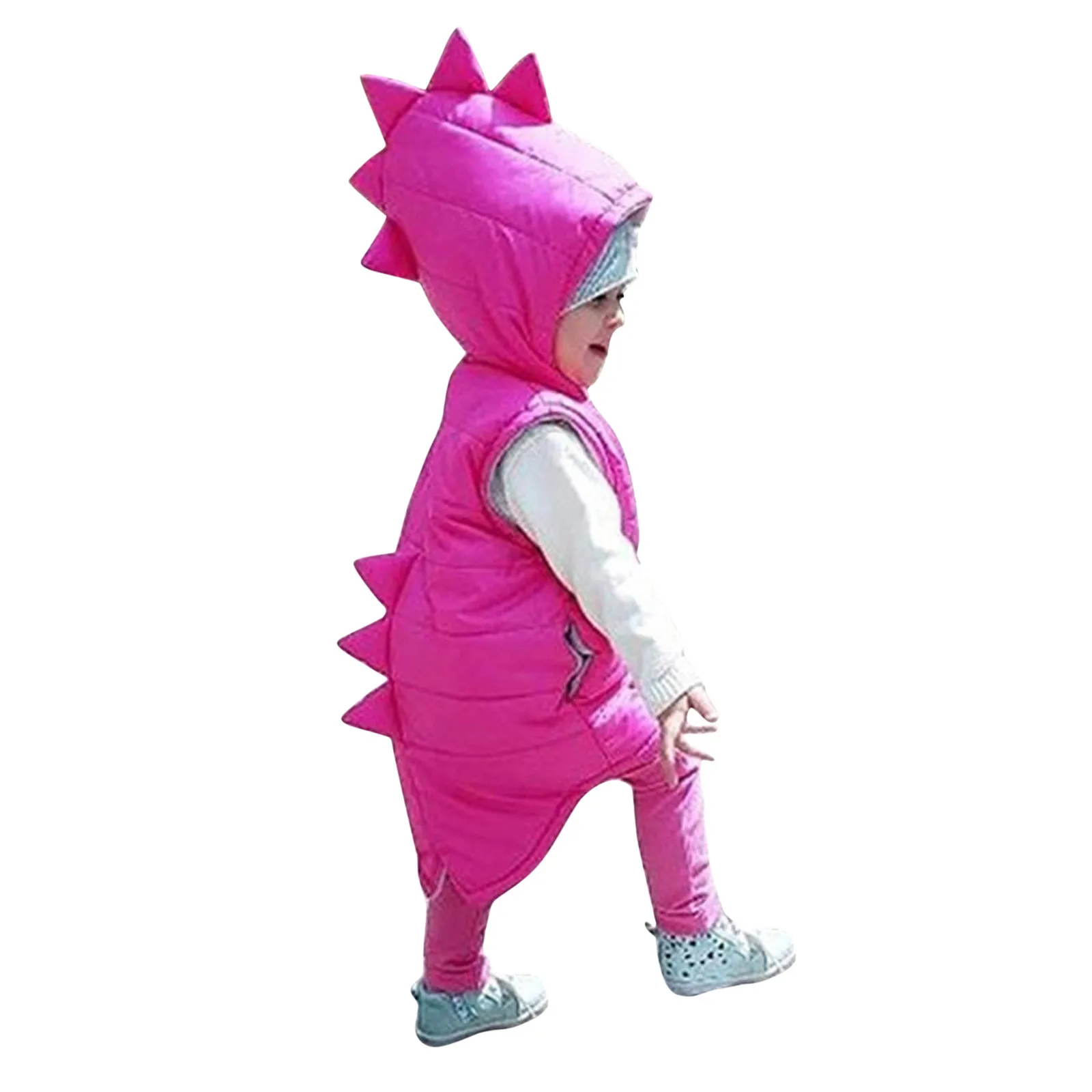 Детская куртка с капюшоном и динозавром для маленьких девочек мальчиков зимнее