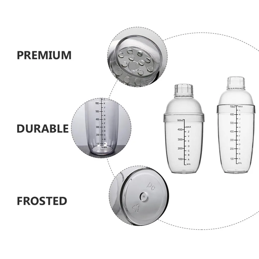 

1 Set Hand-Cranked Cocktail Pot Shake Set Anti-scald Shake Glass Snow Grams Mug