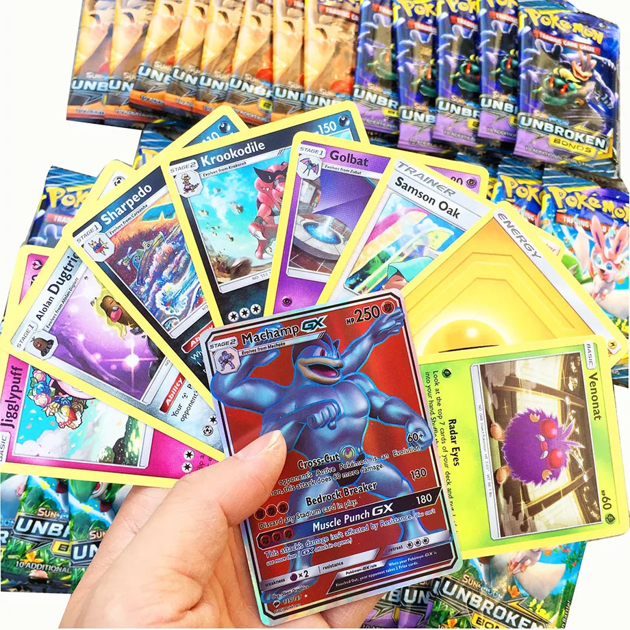 Карточка покемона TCG: Sun & Moon TEAM UP Edition 360 шт. 36 упаковок в коробке коллекционные