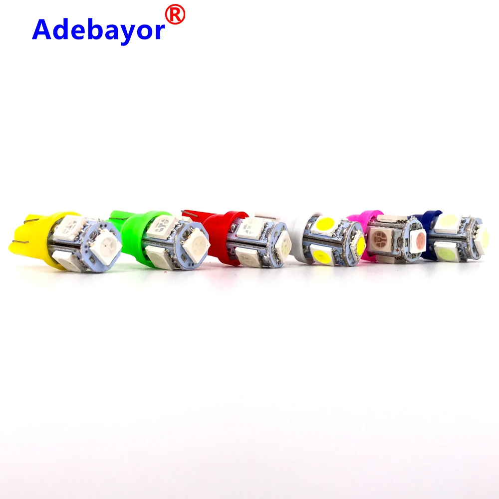Оптовая продажа 500 шт. T10 5 SMD 5050 W5W 194 501 светодиодный габаритный фонарь для салона
