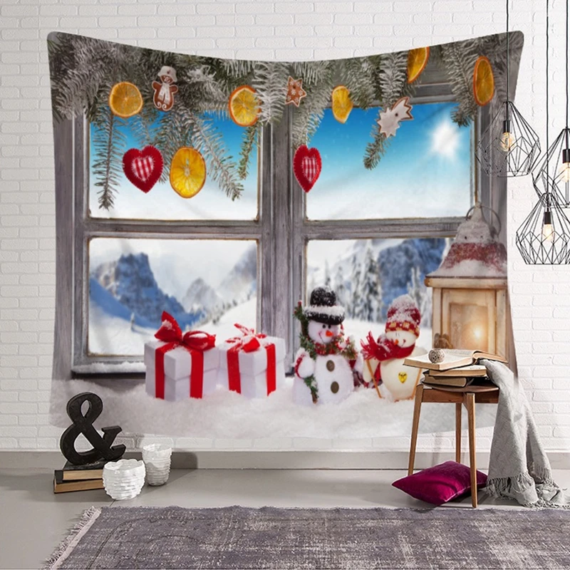 Рождественский гобелен праздник настенный орнамент для украшения дома пляжные