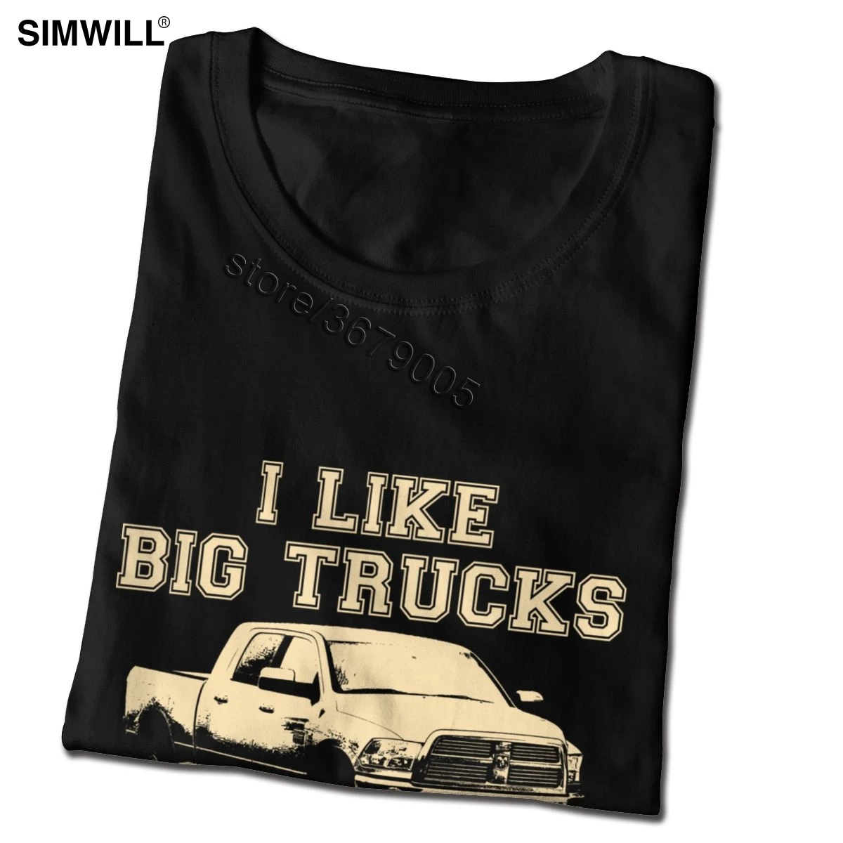 Футболка I Like Big Truck мужская с коротким рукавом повседневная хлопковая тенниска