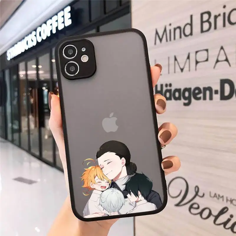 

Japan anime The Promised Neverland Phone Cases matte transparent For iphone 7 8 11 12 plus mini x xs xr pro max cover