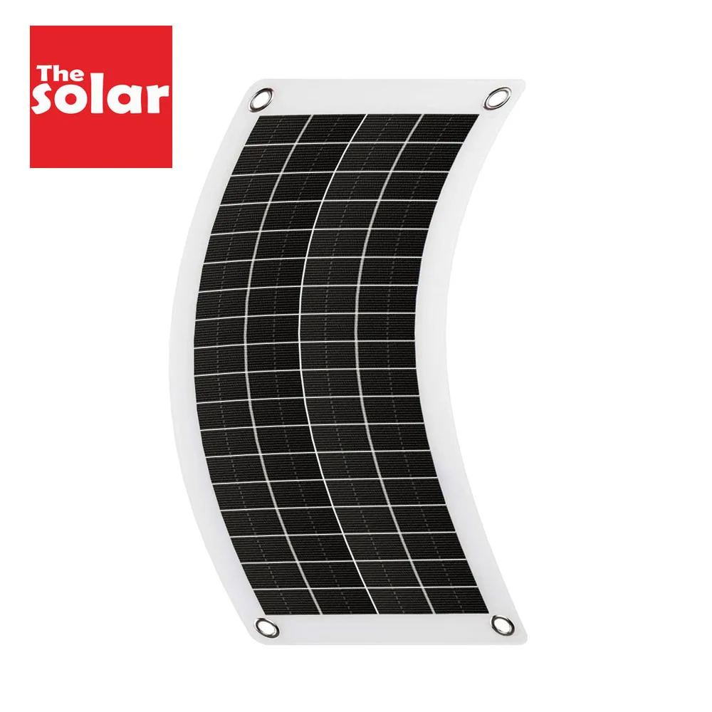 Портативная полугибкая солнечная панель 12 В 10 Вт внешнего аккумулятора зарядка