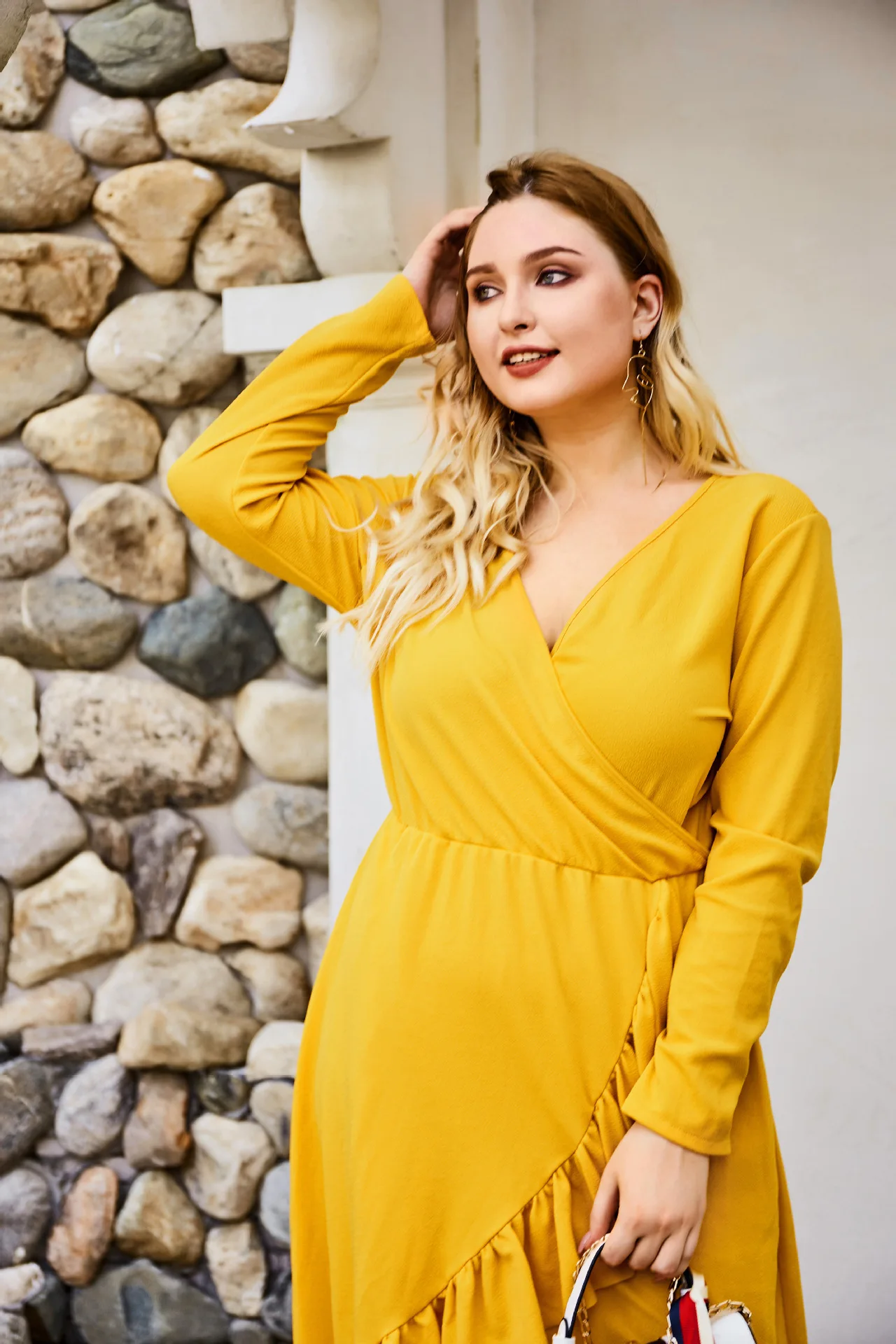

Fashion Plus Size Dresses Women's Boutique 2019 New Yellow Lady Dress Regular Full Loose Summer Women Dress
