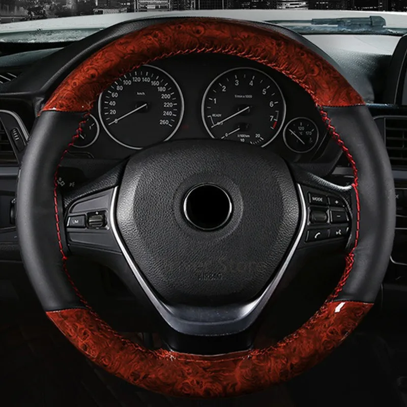 Чехол рулевого колеса автомобиля Универсальная 38 см для mercedes w203 w204 benz w205 w210 w211 e