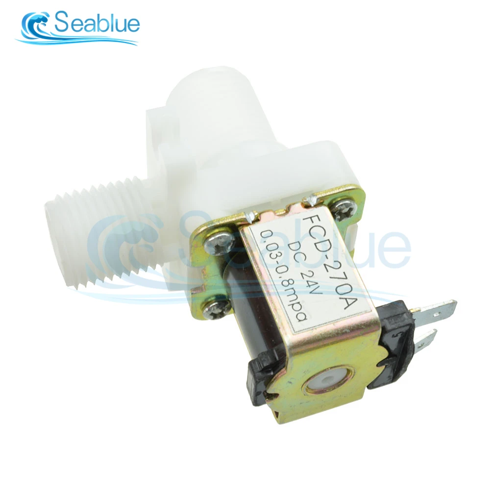 DC 12V 24V AC 220V 1/2 &quotпластиковый Соленоидный клапан переключатель нормально закрытый