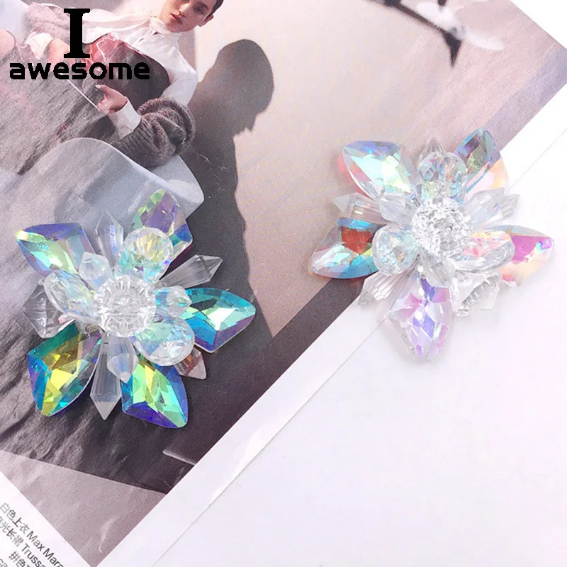 

Shiny Crystal Glass Shoe's flower Bridal Wedding Party Shoes Accessories For high Heels Sandals Boots DIY Rhinestone Decorations