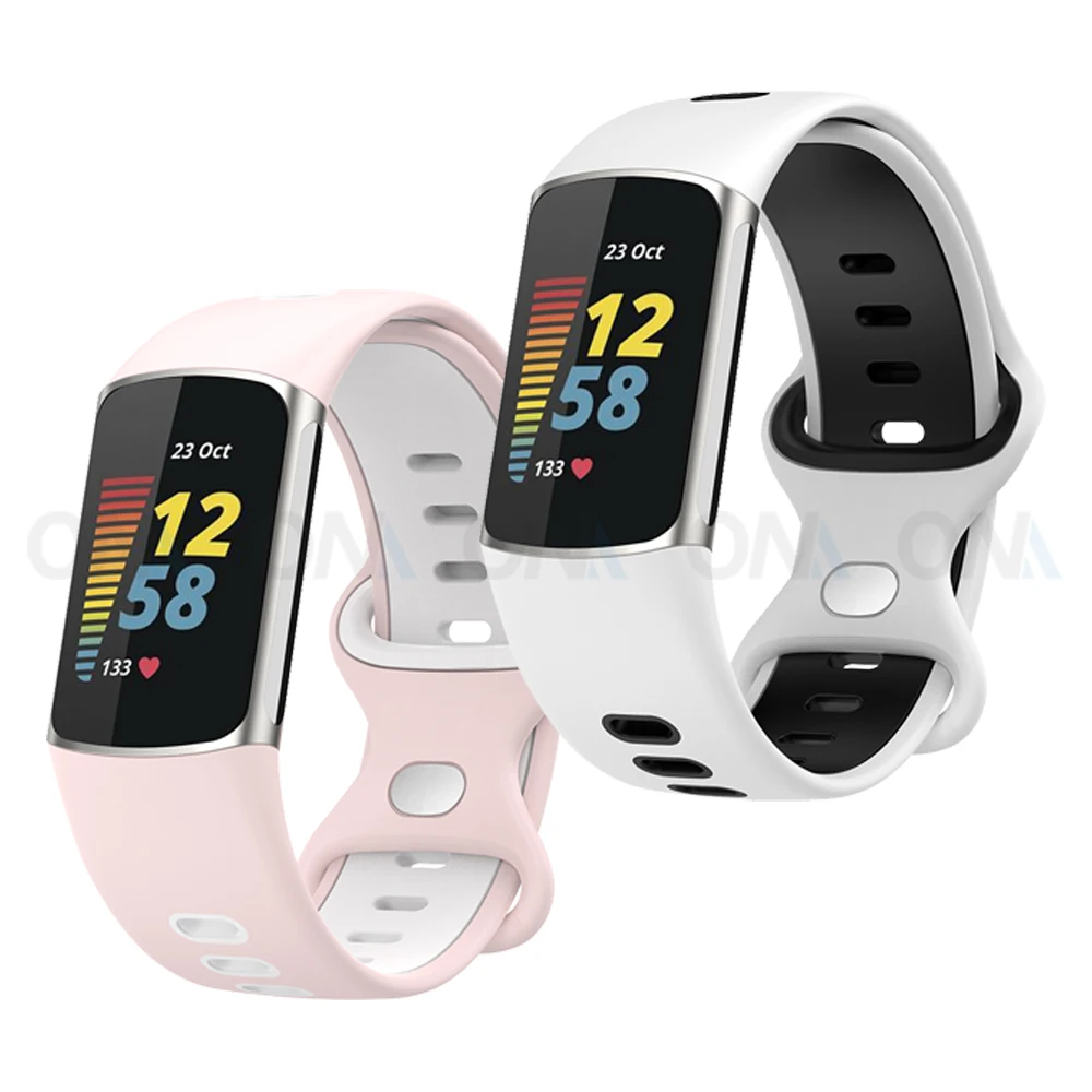 

Multi-color Silicone Strap Wristband For Fitbit Charge5 Smart Watch Waterproof Sweatproof Replacement For Charge 5 Wrist Strap