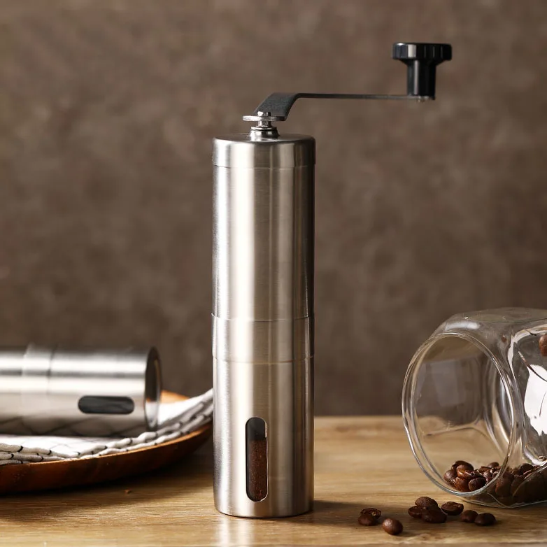 Кофемашина из нержавеющей стали с ручным заводом 304 кофемолка мельница для перца