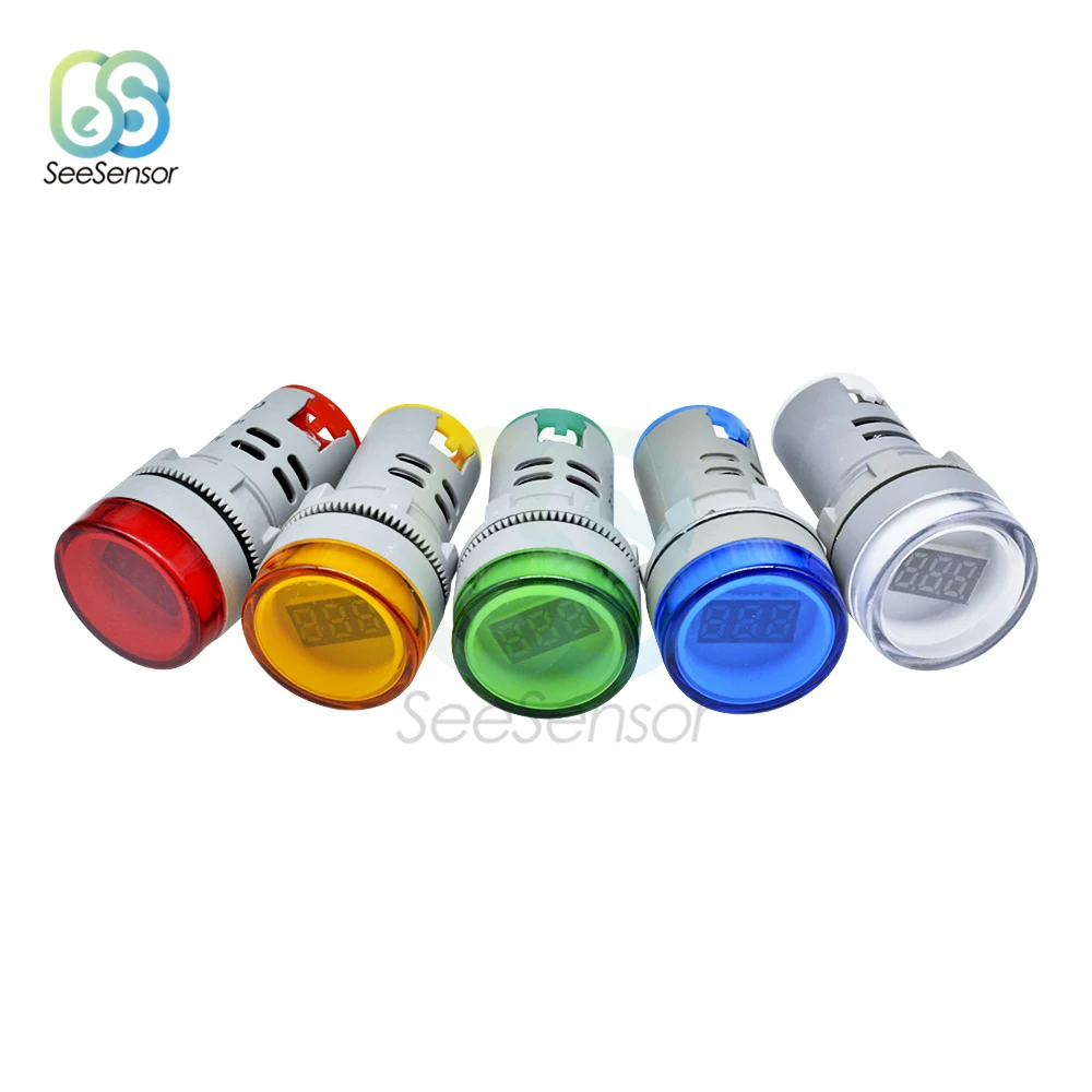 Мини-вольтметр 22 мм 60-500 В переменного тока | Инструменты