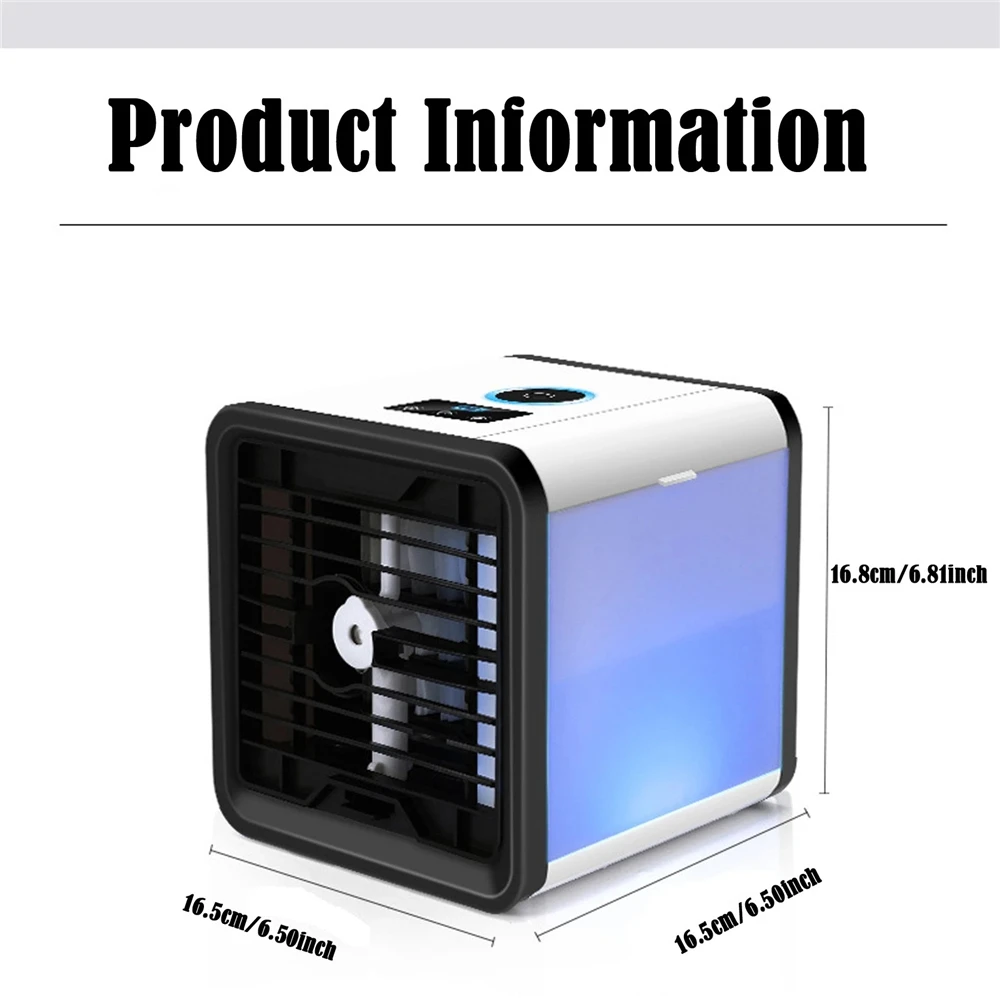 

Portable Car Air Conditioner 3 Speeds Personal Desk Evaporative Humidifier Desk Conditioner Fan for Home Office Room Desktop