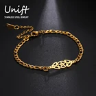 Unift Браслет с кельтским узлом ведьма узел пентаграмма браслет с пентаграммой Викка амулет винтажные украшения из нержавеющей стали для женщины-викинга