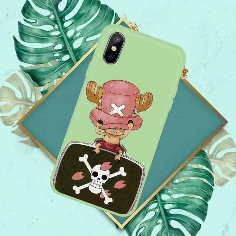 

cute Chopper one Phone Case Green Candy Color for iPhone 11 12 mini pro XS MAX 8 7 6 6S Plus X SE 2020 XR