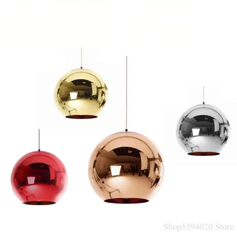 Подвесной светильник с зеркальным стеклянным шариком Классический в
