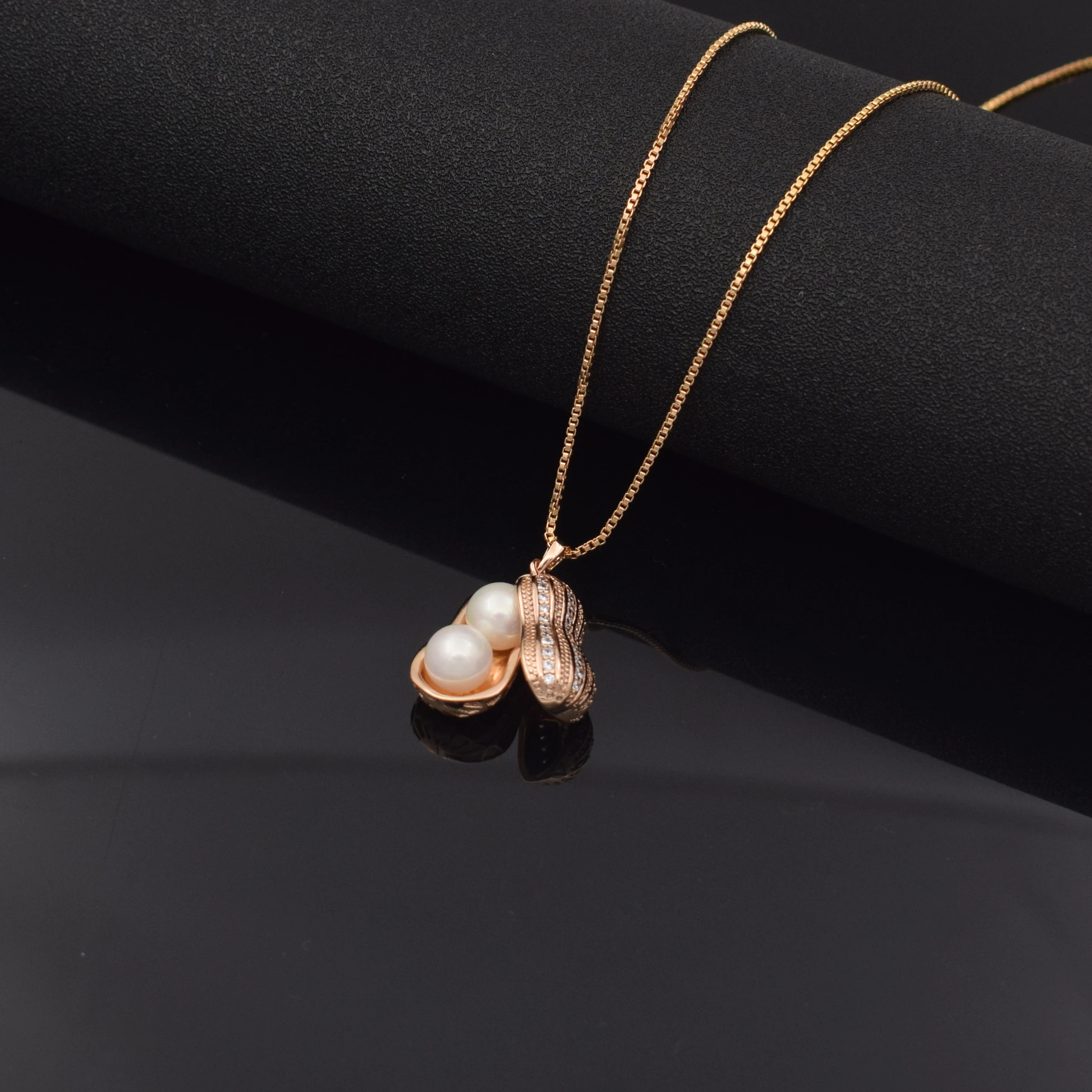 Модное колье милое ожерелье для женщин из нержавеющей стали цепь арахисовое