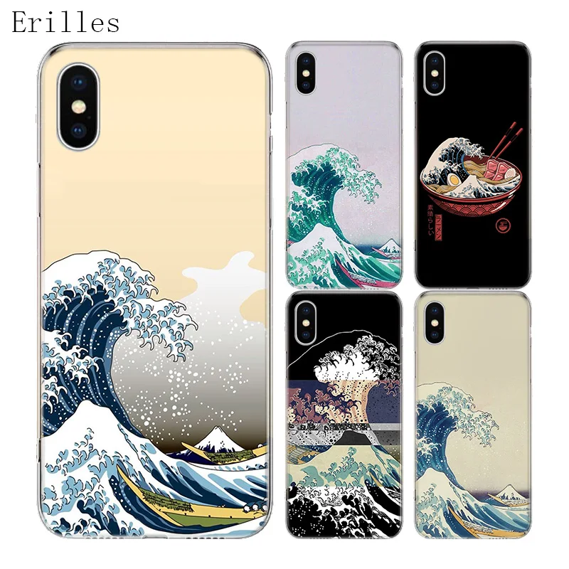 Чехол из японского силикона Great Wave off Kanagawa роскошный мягкий чехол ТПУ для iPhone 11 Pro X