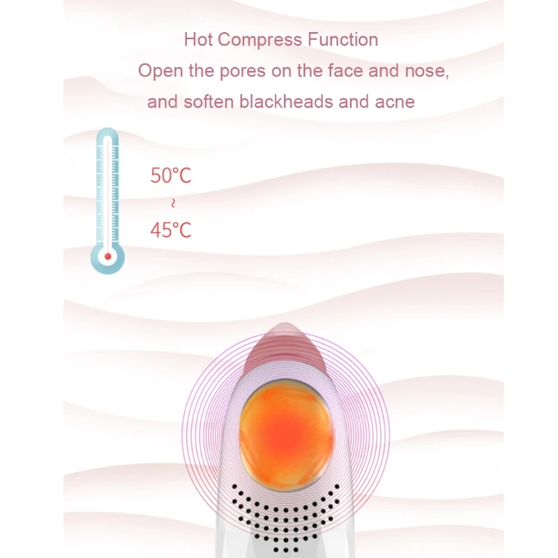 

Q1QD Blackhead Remover Vacuum Electric Acne Comedone Extractor Kit Facial Pore Cleanser USB Rechargeable Blackhead Suction