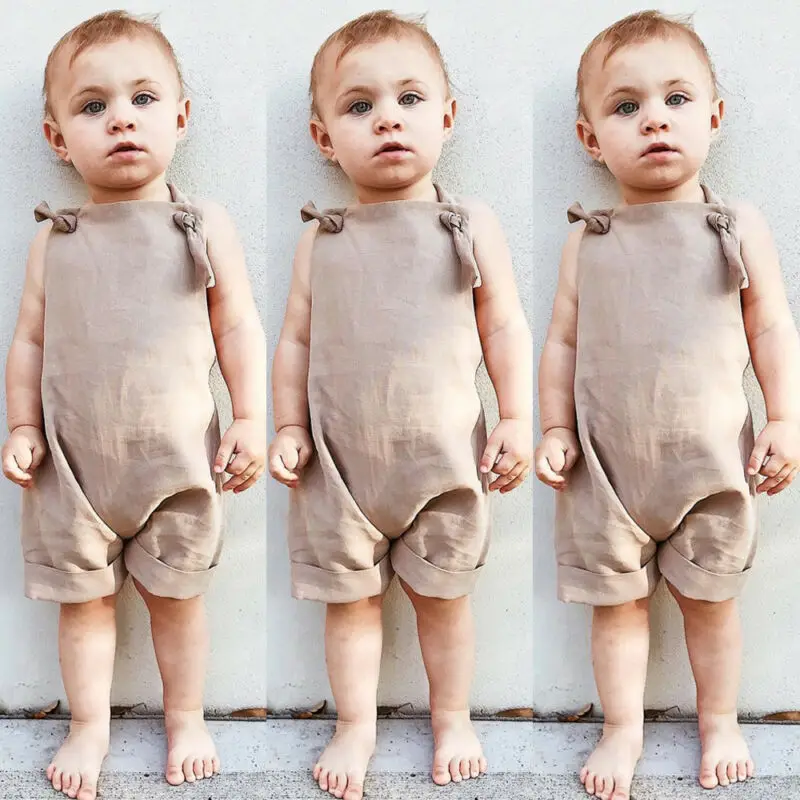 Toddler Kids Boy Girl Clothes Bib Pants Romper Jumpsuit Playsuit Outfits Fit For Age 0-3 Year Children Clothing | Детская одежда и