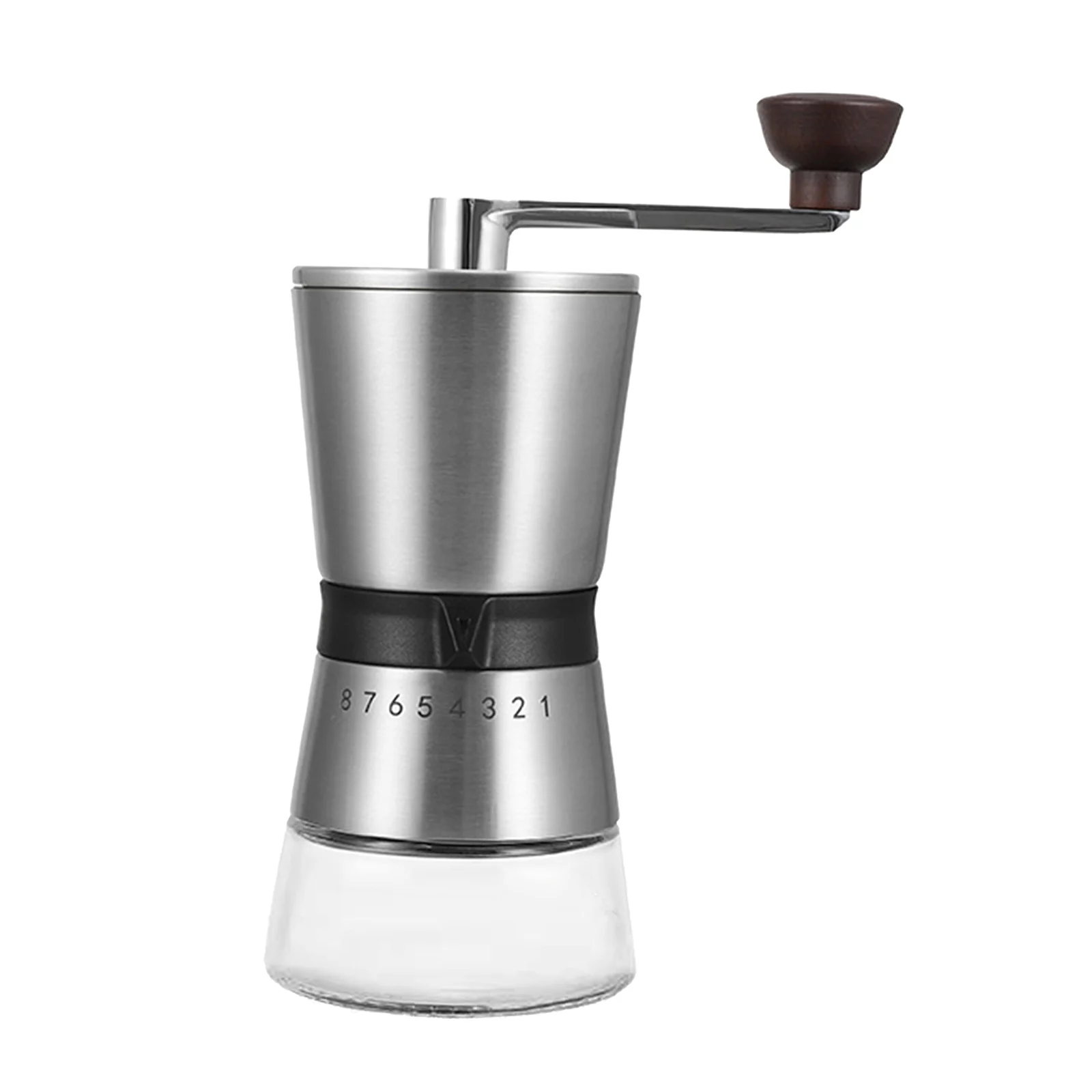 

Portable Manual Coffee Grinder with Adjustable 8 Setting for Office Espresso
