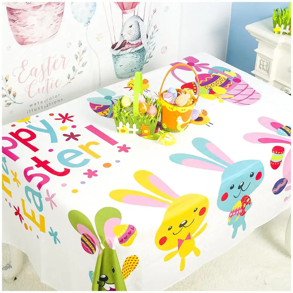 Пасхальное украшение скатерти прямоугольная скатерть с принтом яиц фланелевая