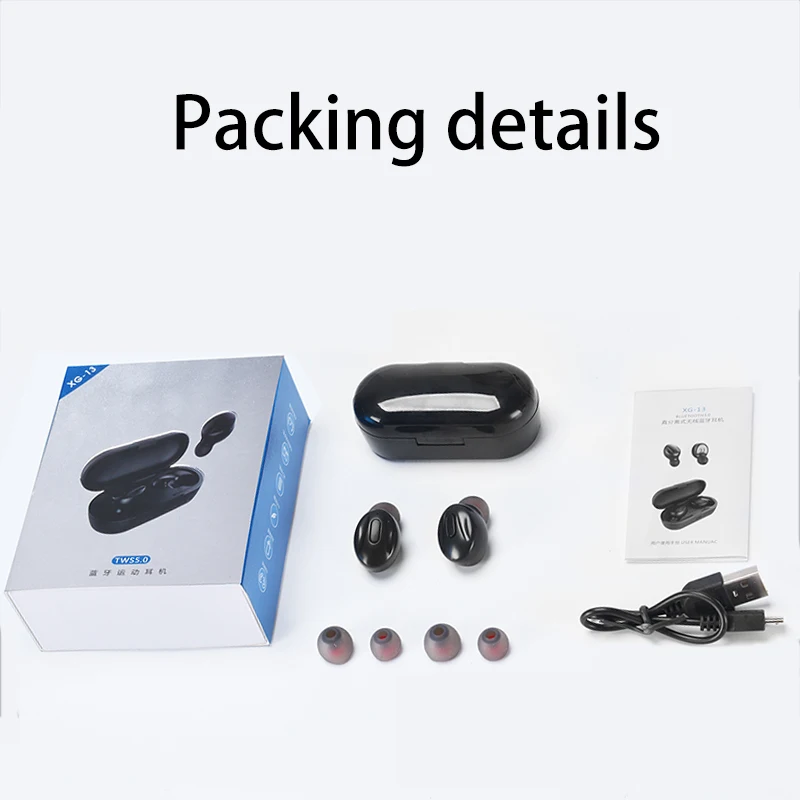 Наушники вкладыши TWS с Hi Fi стерео Bluetooth 5 0 спортивные наушники беспроводные