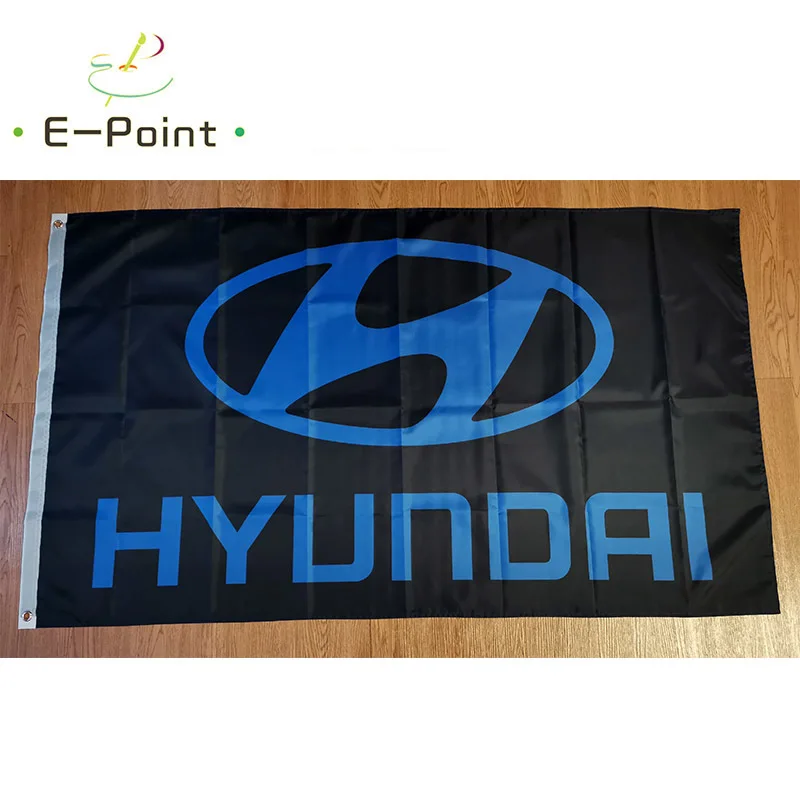 

Корейский Автомобильный флаг Hyundai, размер 2 фута * 3 фута (60*90 см), размер 3 фута * 5 футов (90*150 см), рождественские украшения для дома, флаг, баннер,...