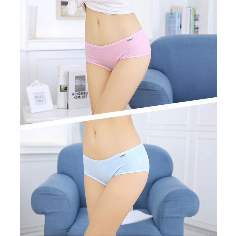 Женское нижнее белье хлопковые трусы сексуальное бесшовные одноцветные размера
