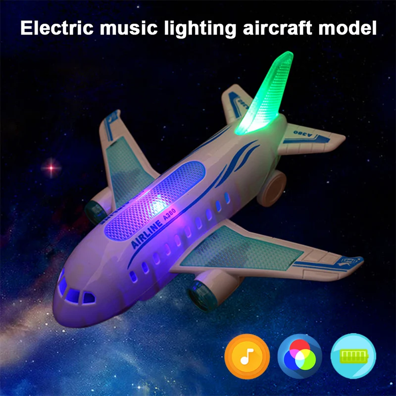 Детские самолет-планер игрушки Электрический музыкальный светильник
