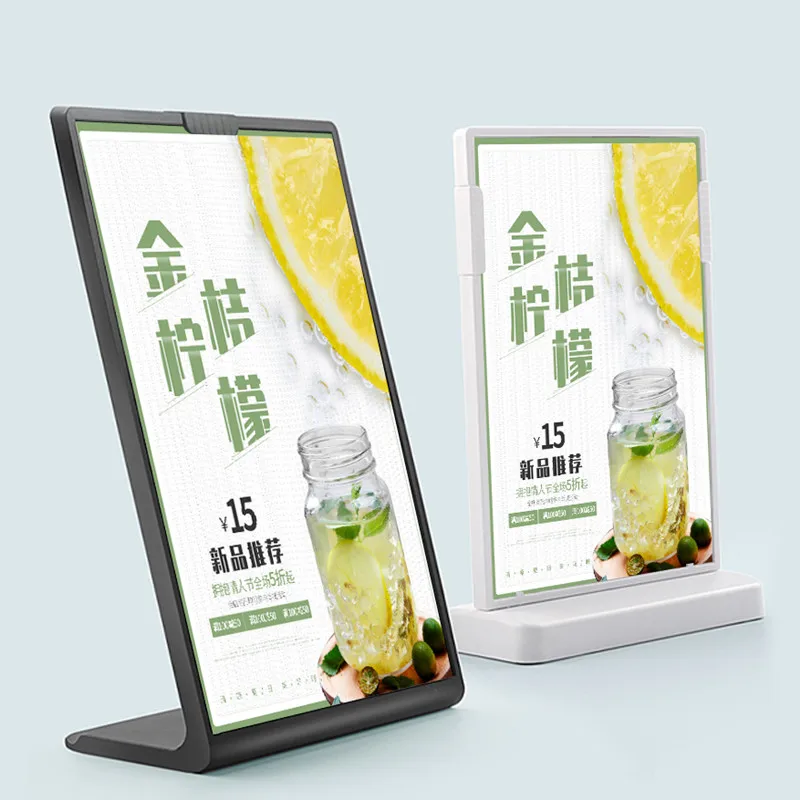 

A5 Acrylic Sign Holder Place Card Sign Holders Display Stand Holder Desk POP Stand Display Racks For Restaurant Hotel Supplier