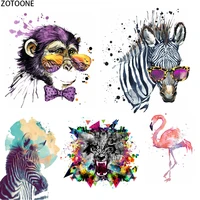 zotoone ink painting animals patches for clothing patch applications iron on heat transfer applique on clothes thermo stickers e
