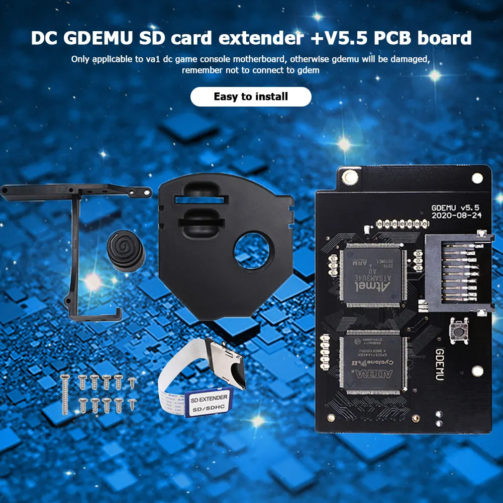 

GDEMUV5.5 оптический привод доска для моделирования + GDEMU Remote Secure Digital Card 3D Печатный монтажный комплект для консоли SEGA DreamCast VA1