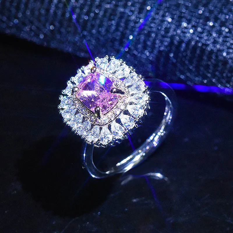 Роскошное кольцо с павлином и звездами из твердого искусственного серебра тремя