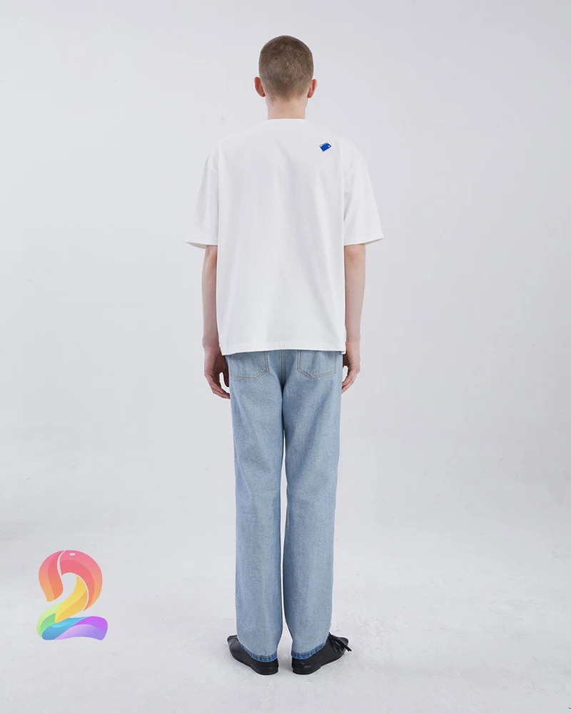 

Men's Clothing ADER ERROR Rix Ripped Embroidered T-shirt High Quality Round Neck Tops Adererror Casual Women's T Shirts