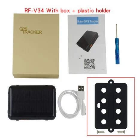box Plastic Holder 9000 мАч солнечной энергии Овцы корова скот Смарт GPS трекер RF-V34 анти-Дистанционная сигнализация SOS низкая батарея сигнализация/SIM карта изменение - Цвет: box Plastic Holder