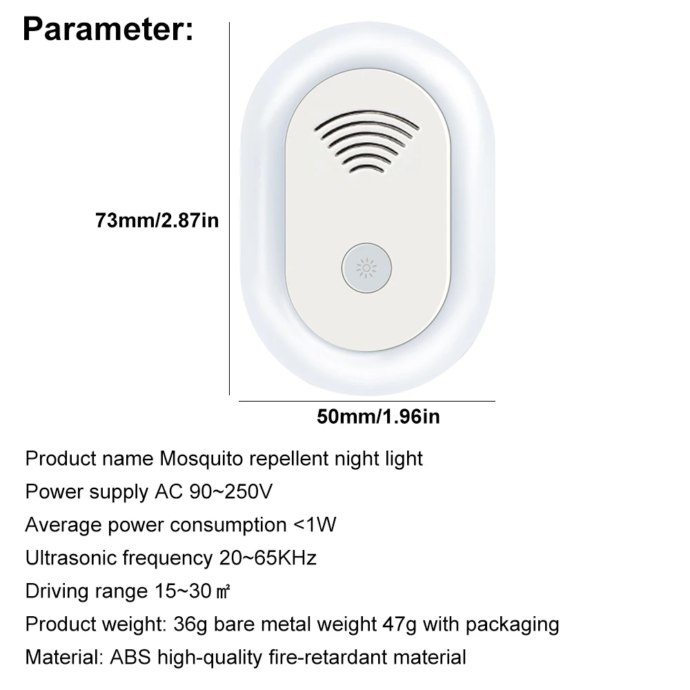 

Ultrasonic Pest Repeller Electric Mosquito Swatter Mosquito Killer Lamp For Home Indoor Rats Rejecting Accessories