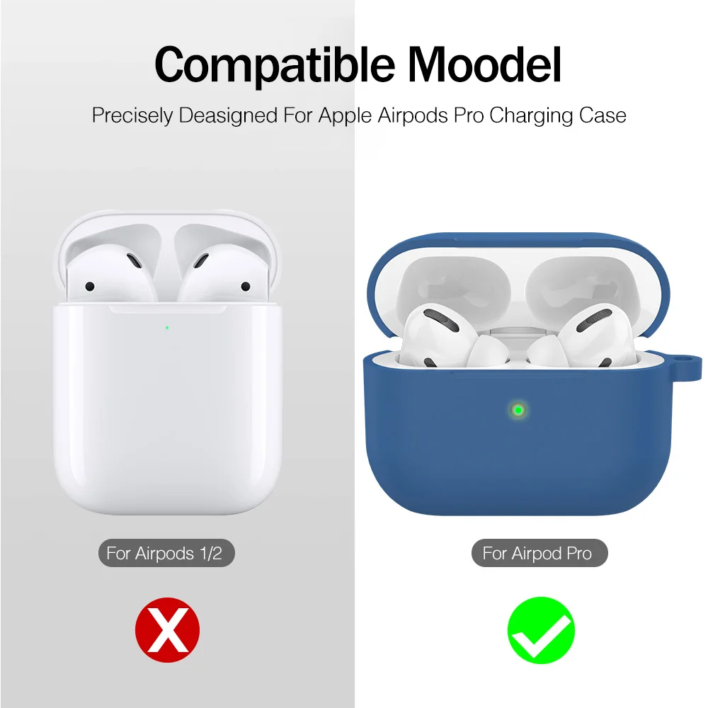 Чехол для наушников Rock Airpods Pro чехол беспроводных bluetooth милый из жидкого силикона