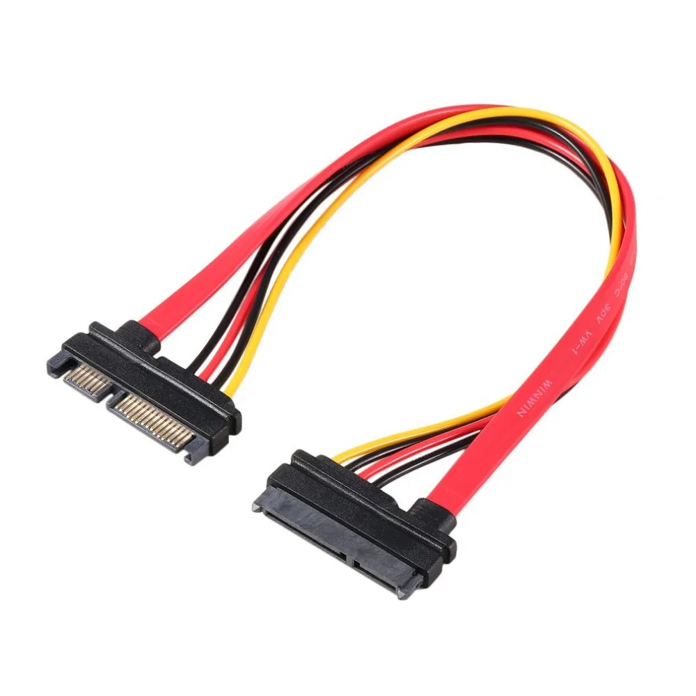 7 + 15 Pin последовательный SATA данных мощность комбинированный кабель-удлинитель 1