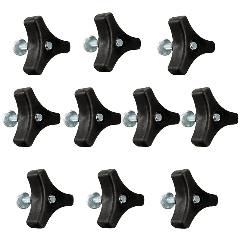 

Triple-cornered Handle Knob Nut Screw Bolt Black Durable Plastic Easy Use for Honda/Other Lawn Mower Machine