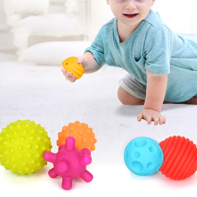 

6/10/16 шт. текстурированная Multi Ball набор игрушек для сенсорных исследованию и Обручение для детей в возрасте 6 месяцев и старше BDF99