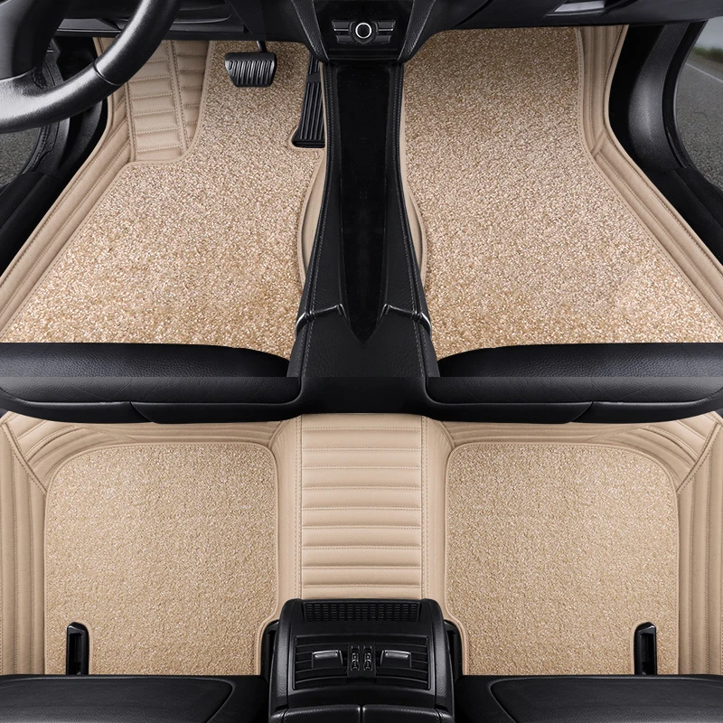 

Thicken Leather car floor mat For dodge journey caliber charger challenger ram 1500 durango nitro rugs carpets accessories