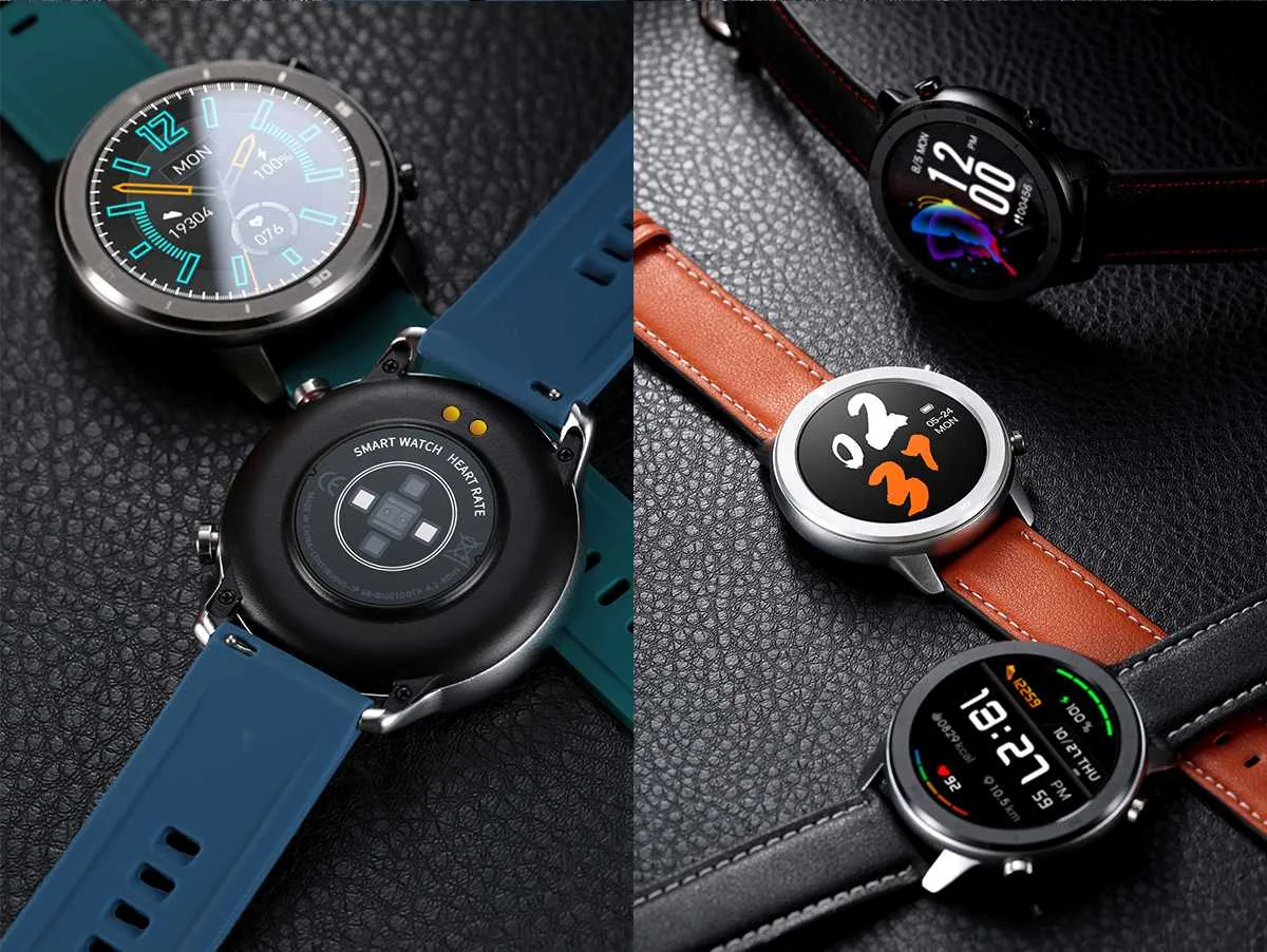 DT NO.1 DT78 Круглые сенсорные элементы управления Smart Watch 14 Мульти циферблаты Smartwatch Браслет Фитнес-трекер Мужчины Женщины Носимые устройства Группа Монитор сердечного ритма Информация Push-напоминание