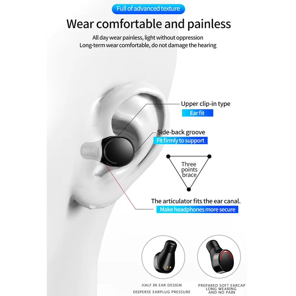 Erilles Bluetooth наушники Беспроводной один двойной дополнительный стерео Hi Fi звук