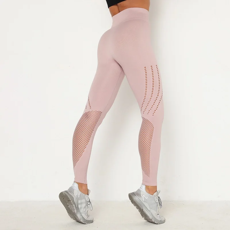 

High Waist Fitness Gym Leggings Activewear Yoga Pants Women Hollow Carved Design Energy Tights Workout Running Trainning Wear