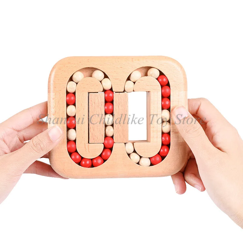 

Wooden Rolling Ball Scroll Bead Luban Lock Flat Kids Intelligence Toys Old Chinese Traditional Wooden Brain Teaser Puzzle Toy