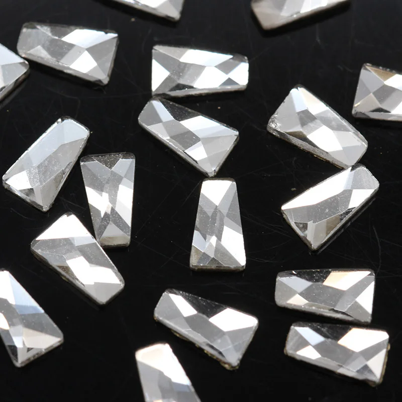 20 шт/упаковка все-Размер Flatback Стеклянные стразы для ногтей алмазные кристаллы