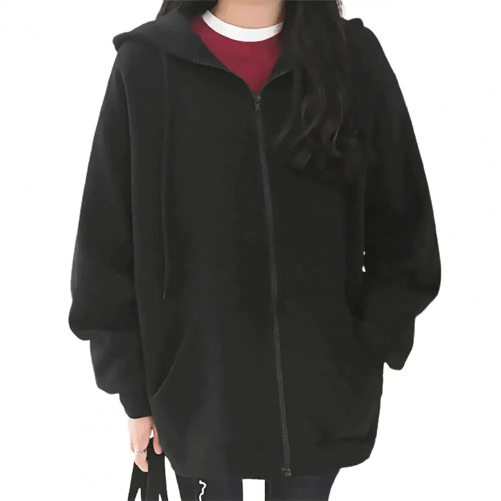 

2021 Women's Thin Texture Hoodie Solid Color Solid Color Drawstring Hooded Coat for Winter Casual Street Elegant Casual Cardigan