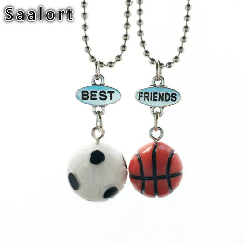 Милый футбольного и баскетбольного мяча подвеска для лучших друзей цепь