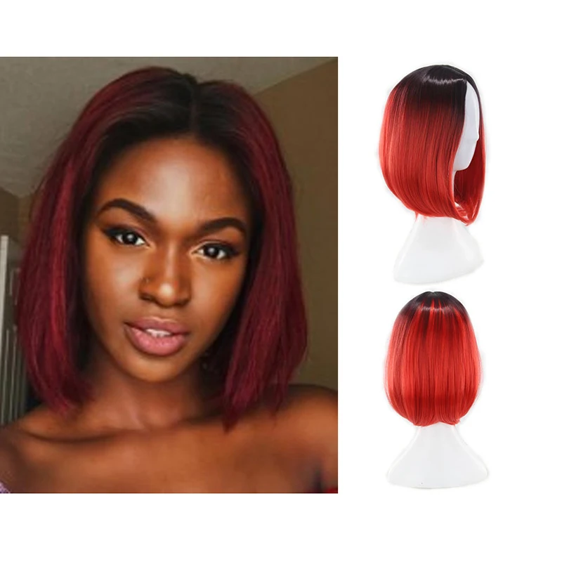 Синтетический термостойкий парик 1 шт. градиентный для косплея короткие прямые