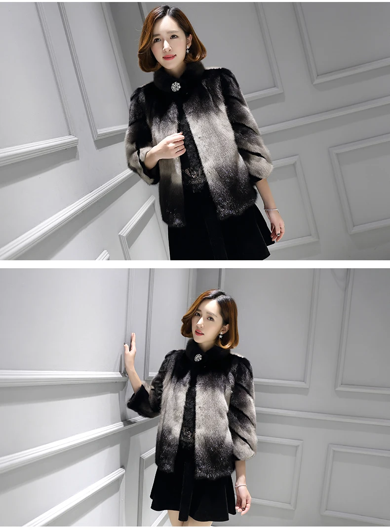 inverno новая полностью из норки шуба curto alero de Диаманте moda generoso de vison casaco de pele das mulheres